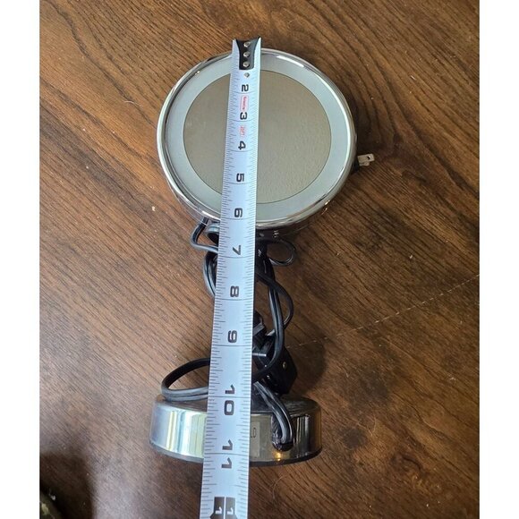 Countertop LED Makeup Mirrors,6 Inch Double Sided Lights Brass Adjustable Standi - Picture 5 of 13